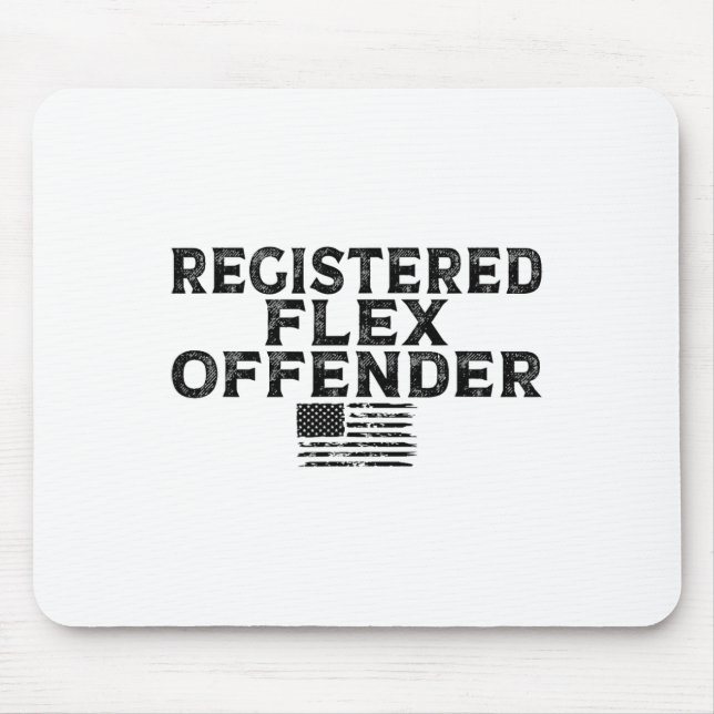 Mousepad Flex Offender Registrado Funny Bodybuilding Workou (Frente)