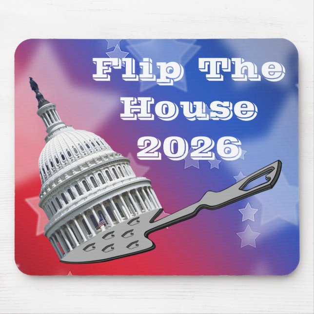 Mousepad Flip The House Vote Blue 2026 (Frente)