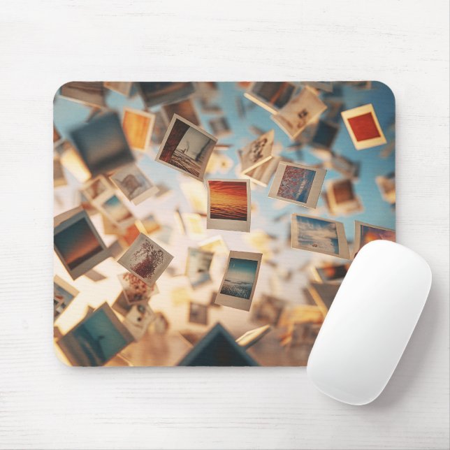 Mousepad Floating Polaroid Memories (Com mouse)