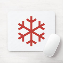 Mousepad Floco de neve de Natal Vermelho