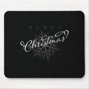 Mousepad Floco de Neve Prateado Feliz Natal