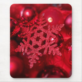 Mousepad Floco de neve sparkly vermelho