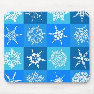 Mousepad Flocos de neve azuis