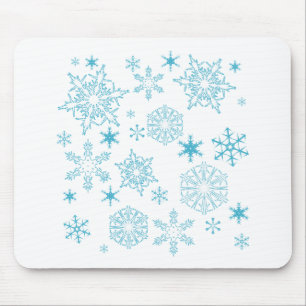 Mousepad flocos de neve azuis