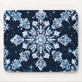 Mousepad Flocos de neve azuis 3d