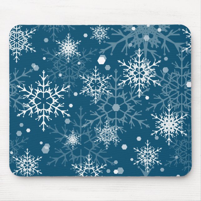 Mousepad Flocos de neve com manchas brancas (Frente)