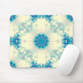 Mousepad Flocos de neve de inverno, azuis e congelados, de 