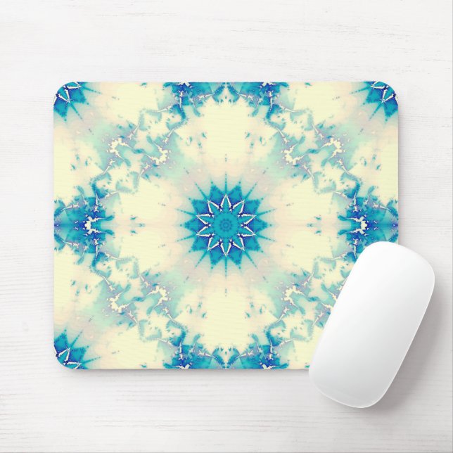 Mousepad Flocos de neve de inverno, azuis e congelados, de  (Com mouse)