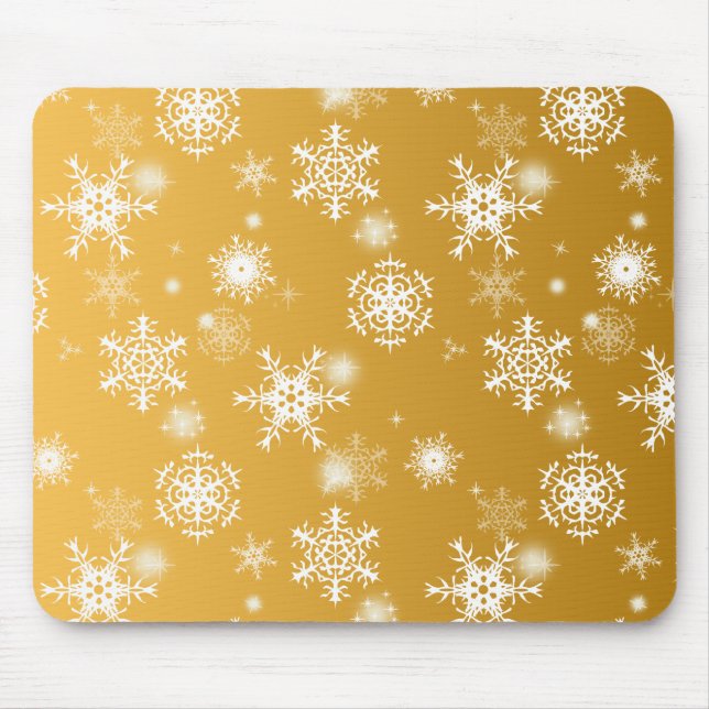 Mousepad Flocos de neve de manto branco. (Frente)