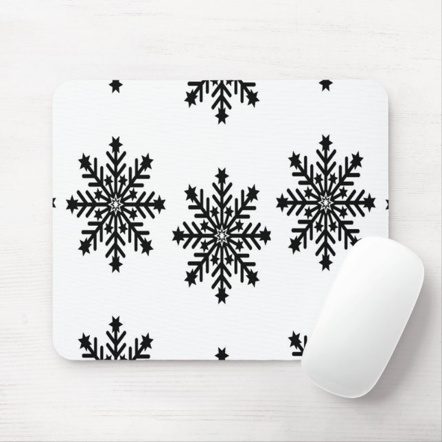Mousepad Flocos de neve de Natal em branco (Com mouse)