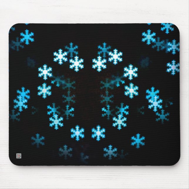 Mousepad Flocos de Neve de Natal Mágicos (Frente)