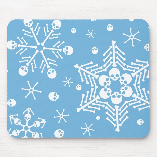 Mousepad Flocos de neve do crânio (Frente)
