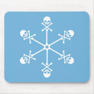 Mousepad Flocos de neve do crânio