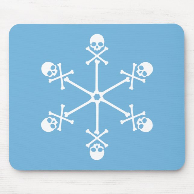 Mousepad Flocos de neve do crânio (Frente)