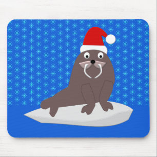 Mousepad Flocos de neve e de marrã-natalina