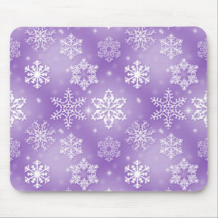 Mousepad Flocos de neve em roxo
