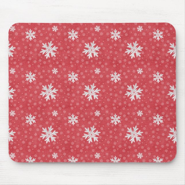 Mousepad Flocos de neve na véspera de Natal Convidando Napk (Frente)