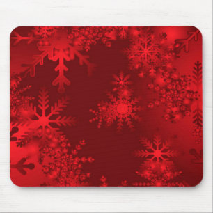 Mousepad Flocos de neve vermelhos