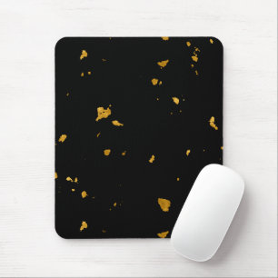 Mousepad Flocos Dourados Pretos