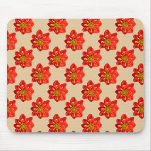 Mousepad Flor alaranjada da dália do jardim botânico