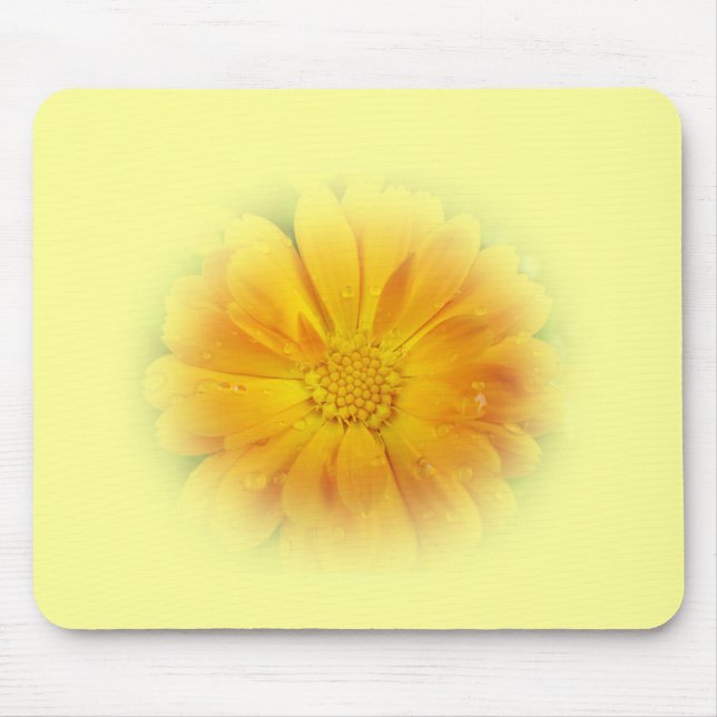 Mousepad Flor amarela bonito (Frente)