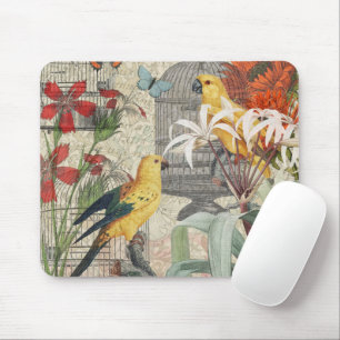 Mousepad Flor Anticial Tropical Amarelo-papagaio