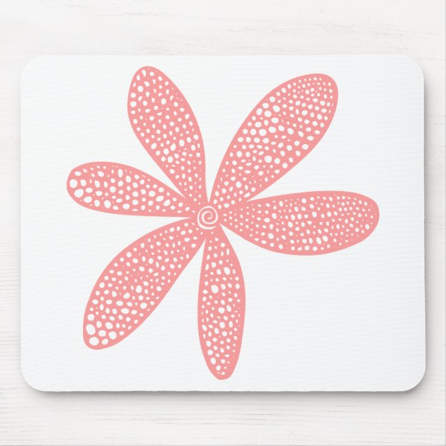 Mousepad Flor bonito - Cor-de-rosa macio (Frente)
