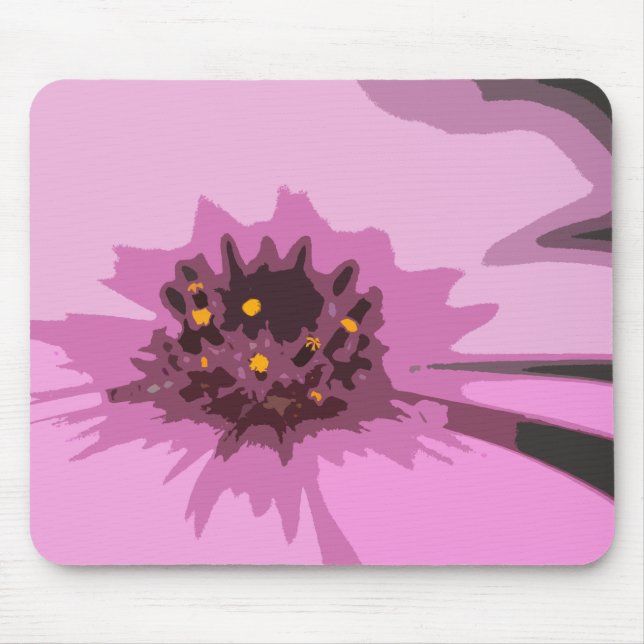 Mousepad Flor bonito de margarida rosa-Abstrato (Frente)