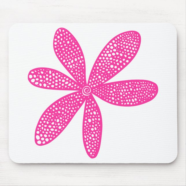 Mousepad Flor bonito - rosa quente (Frente)