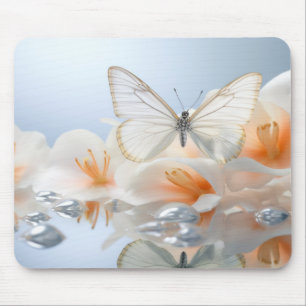 Mousepad Flor-Borboleta Natureza Serena Tranquil