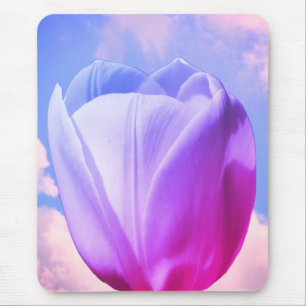 Mousepad Flor Branco Tinado