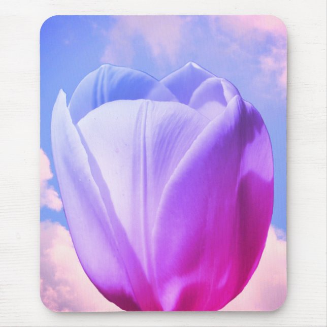 Mousepad Flor Branco Tinado (Frente)