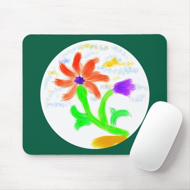 Mousepad Flor brilhante e alegre (Com mouse)