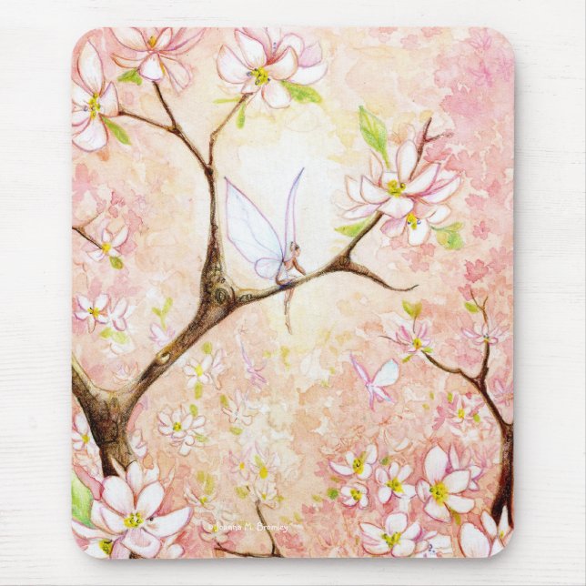 Mousepad Flor cor-de-rosa da vista (Frente)