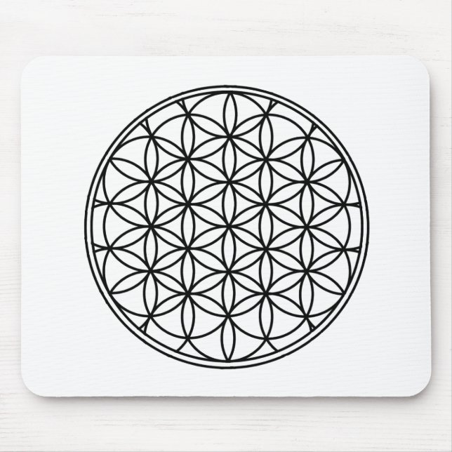 Mousepad Flor da geometria sagrado simples da vida (Frente)