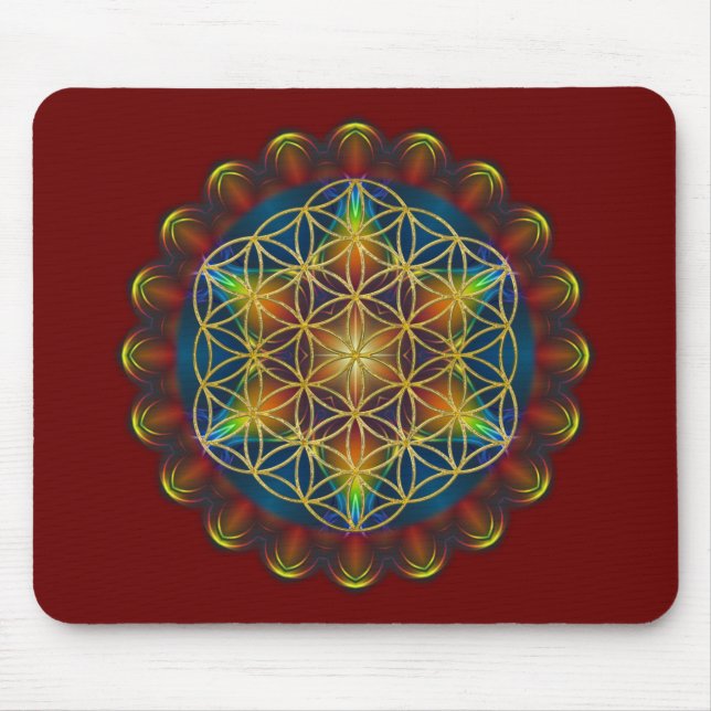 Mousepad FLOR DA VIDA / Blume des Lebens - Mandala III (Frente)