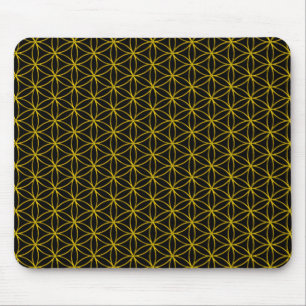Mousepad Flor da Vida / Blume des Lebens - padrão dourado