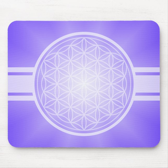 Mousepad Flor da Vida / Blume des Lebens - transpa branca. (Frente)