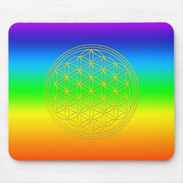 Mousepad Flor da vida chakra 2 (Frente)