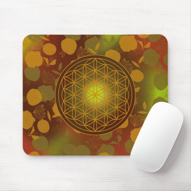 Mousepad flor da vida, chakra,zen,geométrico sagrado, (Com mouse)