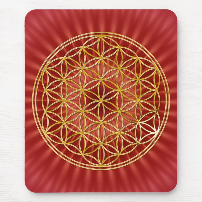 Mousepad Flor da vida/de ouro big conversas BG radial (Frente)
