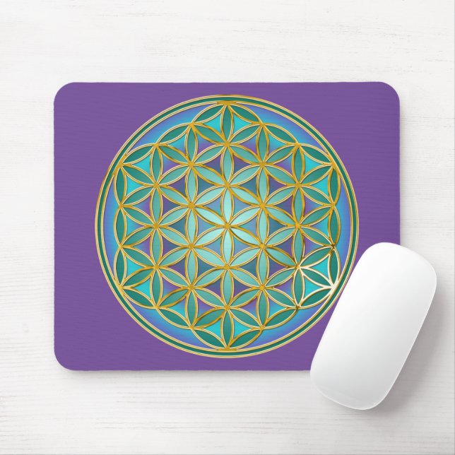 Mousepad FLOR DA VIDA - Design 1 das Geometrias Sagradas (Com mouse)