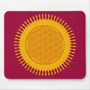 Mousepad Flor da vida - ensolarado amarelo