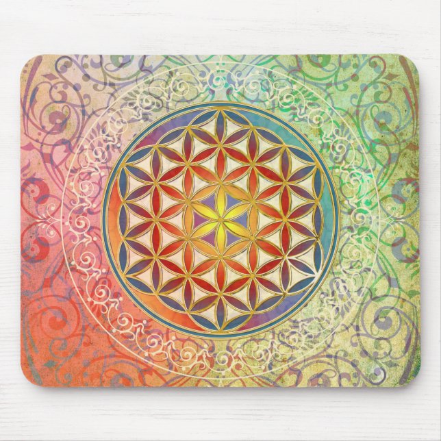 Mousepad Flor da vida - ornamento mim (Frente)