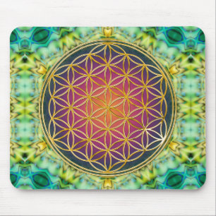 Mousepad Flor Da Vida - Ouro - Frente 2