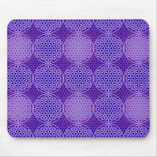 Mousepad Flor da vida - padrão do selo - roxo