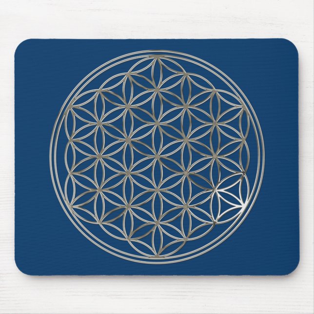 Mousepad FLOR DA VIDA - prata (Frente)