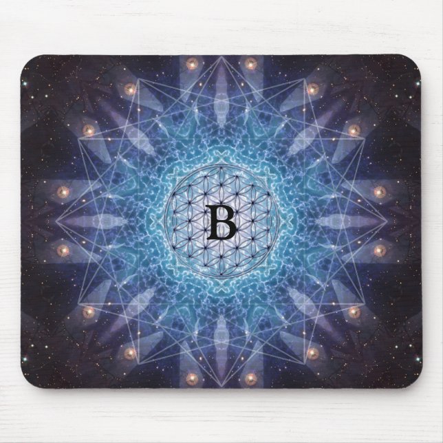 Mousepad Flor da vida/presente espiritual personalizado (Frente)