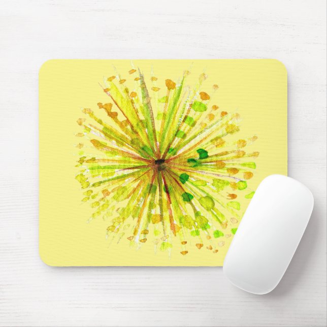 Mousepad Flor dandelion de flor silvestre amarela (Com mouse)