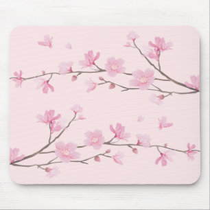 Mousepad Flor de Cereja - Rosa